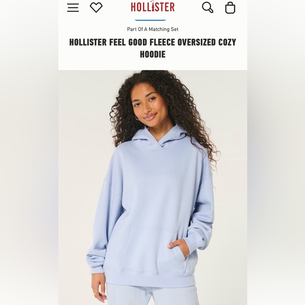 Rarely worn Hollister oversized hoodie - size medium